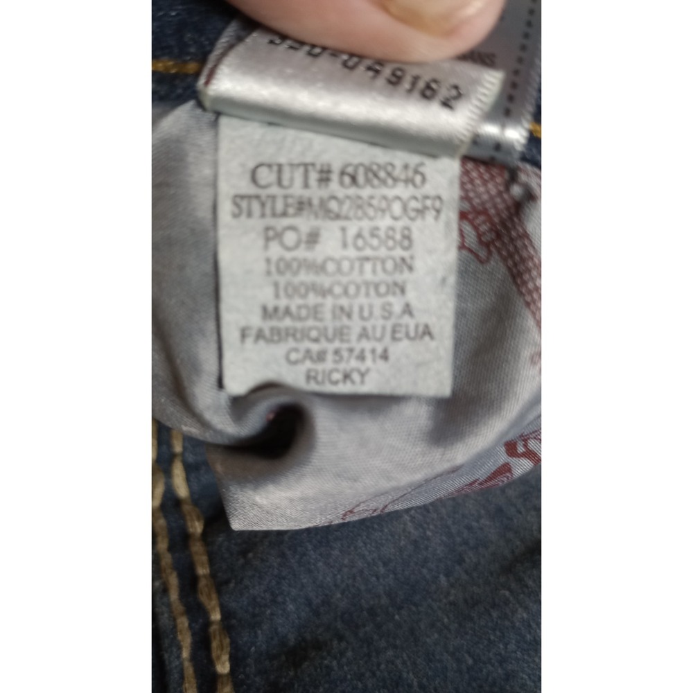 NWT Vintage True Religion World Tour Ricky Strt Leg Brown/Blue Sz 38 Made in USA - Picture 9 of 13
